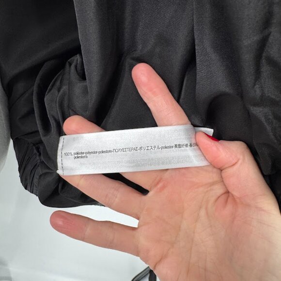 Zara Black Oversized Balloon Sleeve Bomber Jacket Size XS-S - Picture 6 of 11